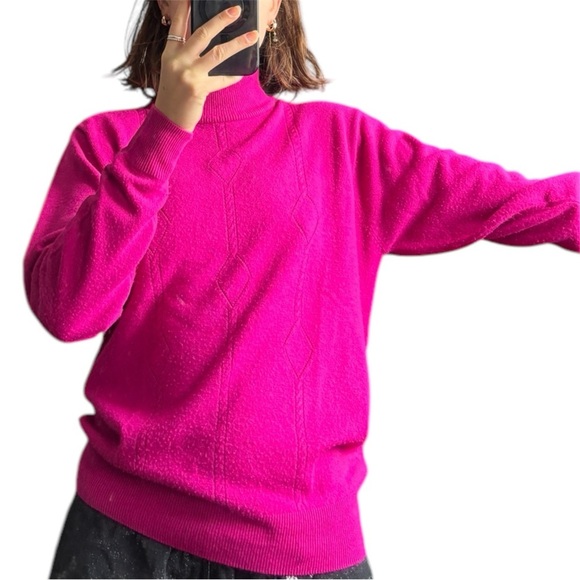 Vintage Sears Mockneck Sweater M - Picture 2 of 6